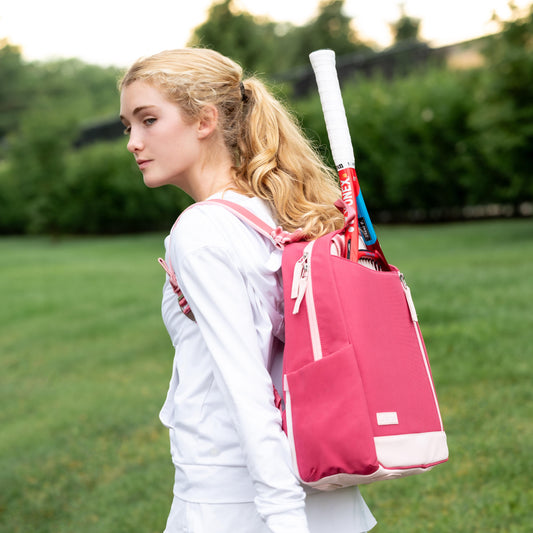 Melbie tennis bag Grey & Blush