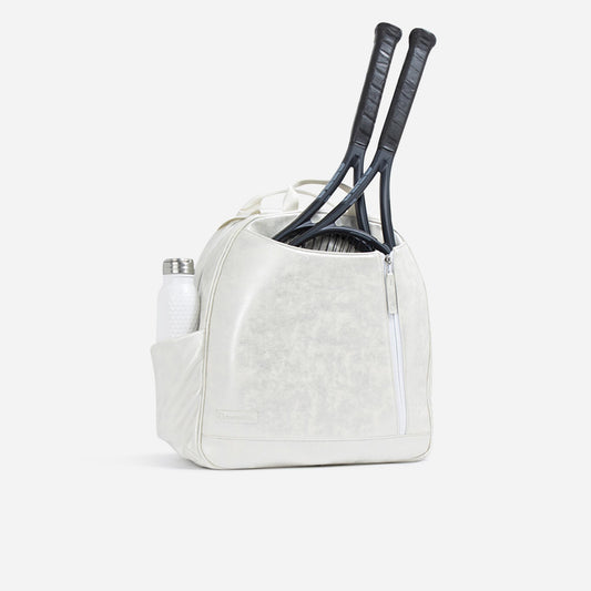 Melbourne Tennis Backpack Pearl V-leather Luxe