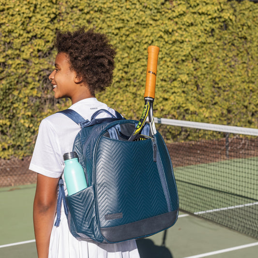 Melbourne tennis bag Navy Zig Zag